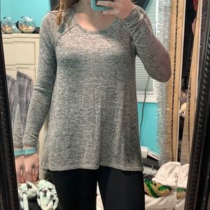 Gray flowy Hollister long sleeve